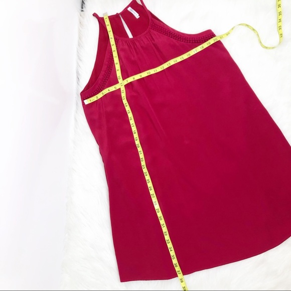 Southern Tide Christine Cranberry Silk swing dress - Picture 8 of 8